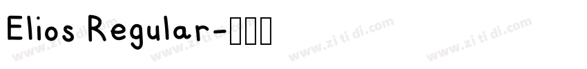 Elios Regular字体转换